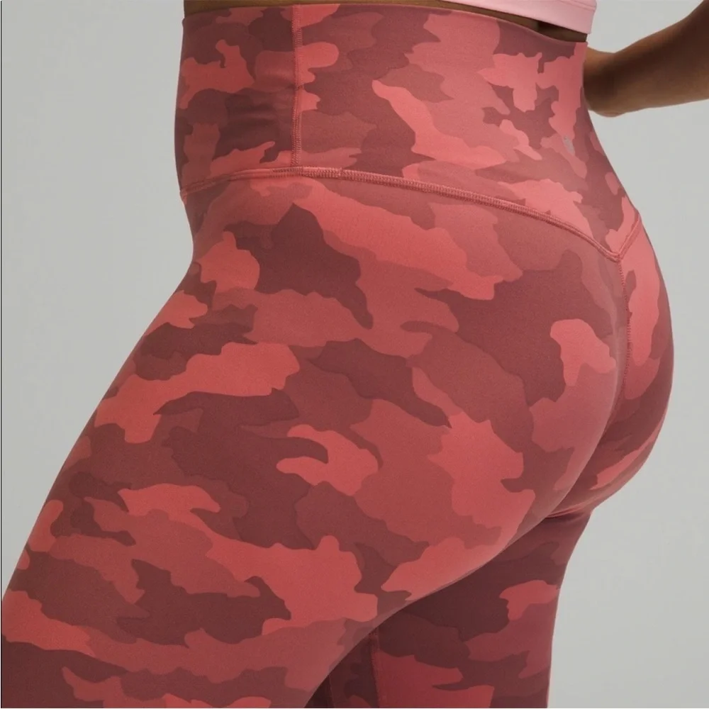 LULULEMON NWT ALIGN HIGH RISE PANT 28” LEGGINGS HERITAGE 365 CAMO BRIER ROSE 0 - Picture 2 of 6